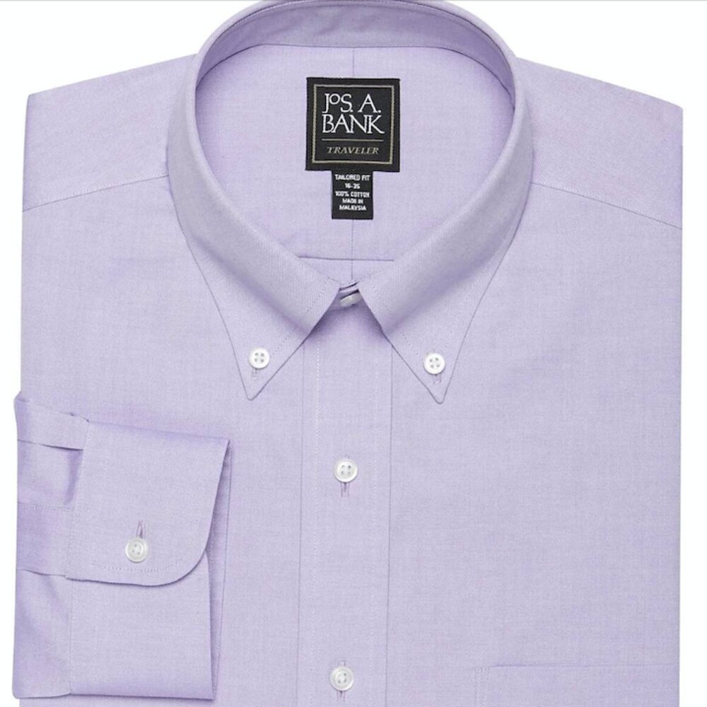 Jos. A.Bank Traveler Collection Tailored Fit Button-Down Collar Dress Shirt